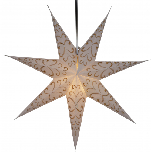 Foldable advent illuminated paper star, poinsettia 60 cm - Luxury Riva