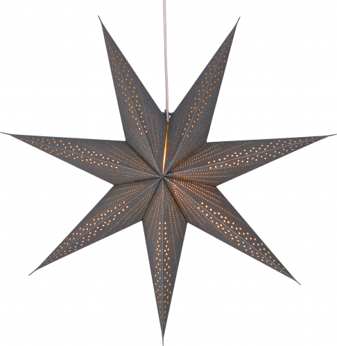 Foldable advent illuminated paper star, Christmas star 60 cm - Siddhartha silver