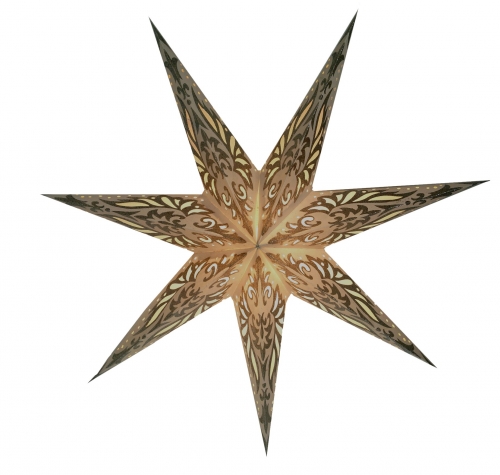 Foldable advent illuminated paper star, poinsettia 60 cm - Devi white