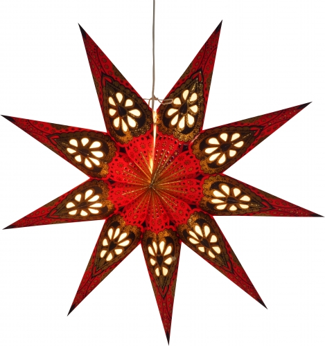 Foldable advent illuminated paper star, Christmas star 60 cm - Feanor