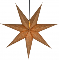 Foldable advent illuminated paper star, poinsettia 60 cm - Lucena