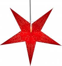 Foldable advent illuminated paper star, poinsettia 60 cm - Marinu..