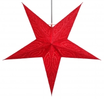 Foldable advent illuminated paper star, poinsettia 60 cm - Mercur..
