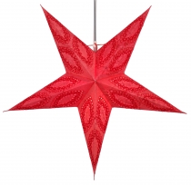 Foldable advent illuminated paper star, poinsettia 60 cm - Munos ..