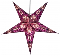 Foldable Advent illuminated paper star, poinsettia 60 cm - Menor ..