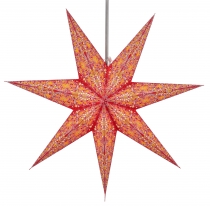 Foldable advent illuminated paper star, poinsettia 60 cm - Efendi..