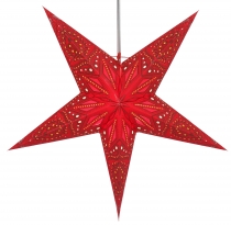 Foldable advent illuminated paper star, poinsettia 60 cm - Dadari..