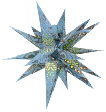 Foldable advent illuminated paper star, 3D Christmas star - Multi..
