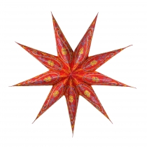 Foldable advent illuminated paper star, poinsettia 60 cm - Stella..