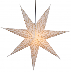 Foldable advent illuminated paper star, poinsettia 60 cm - Luxury Rama