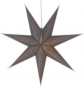 Foldable advent illuminated paper star, Christmas star 60 cm - Siddhartha silver