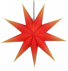 Foldable advent illuminated paper star, Christmas star 60 cm - Orion orange