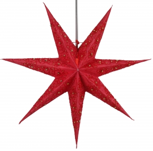 Foldable advent illuminated paper star, Christmas star 60 cm - Platon 7 red