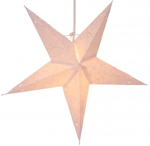 Foldable Advent illuminated paper star, Christmas star 40 cm - Mercury small natural white