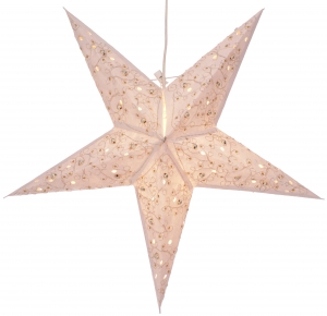 Foldable Advent illuminated paper star, Christmas star 60 cm - Platon natural white