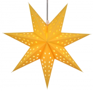 Faltbarer Advents Leucht Papierstern, Weihnachtsstern 60 cm - Austrinus gelb