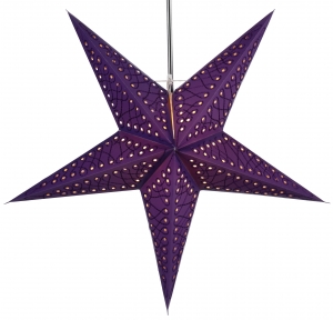 Foldable Advent Luminous Paper Star, Poinsettia 60 cm - Maratea Purple