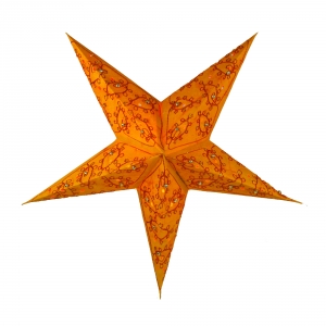 Foldable advent illuminated paper star, Christmas star 60 cm - Platon orange